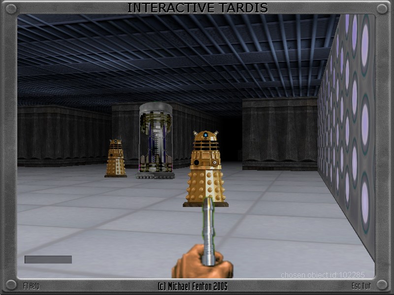 'Dr Who interactive 3D TARDIS game' 3D game - Dr Who interactive TARDIS game