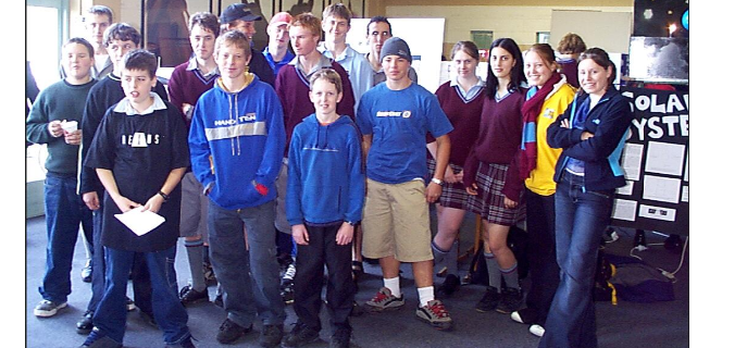 Nexus Research Group students at Inglewood High School, Taranaki Science and Technology Fair, 2003